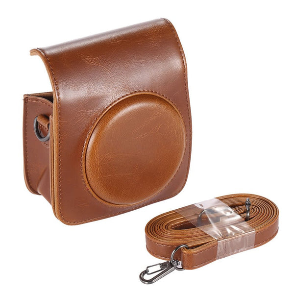 Vintage Pouch Shoulder Strap Pu Crossbody Bag Anti-Scratch For Instax Mini 90 Camera