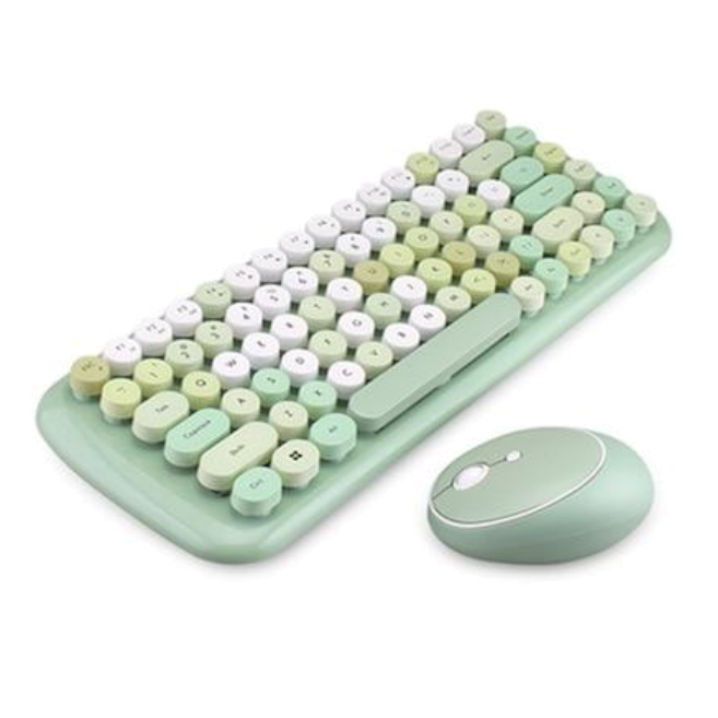 Classic Wireless Keyboard And Mouse Set In Blue / Pink Green Keyboard & Mouse Bundles