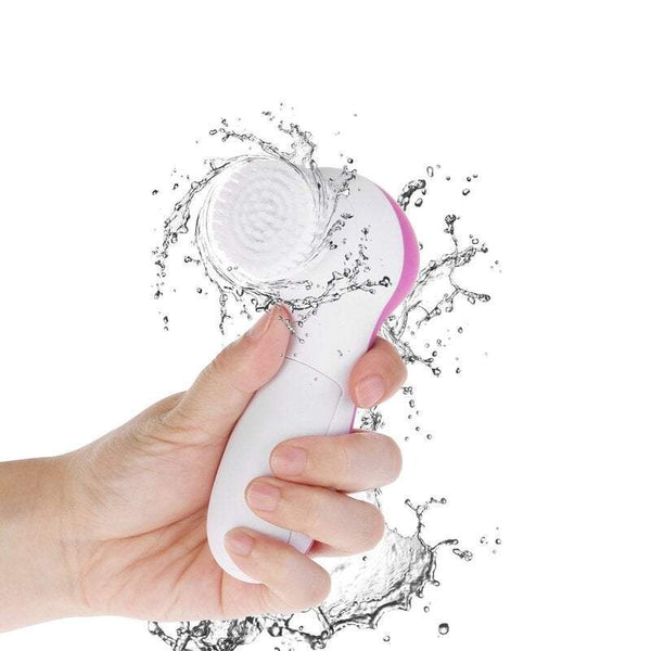 Face Wash Cleansing Brush Rotating 5 Heads Deep Gentle Exfoliation Remove Blackheads Massage Facial Cleansing Devices