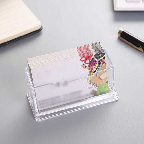Clear Business Card Holder Display Stand Desk Desktop Countertop Business Card Holders