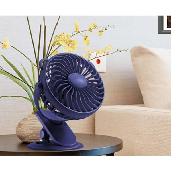 Clip Fan Usb Desktop Office Mini Dormitory Dark Blue Portable Fans