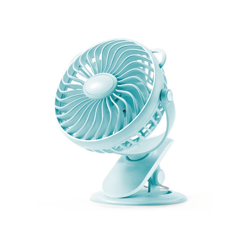Clip Fan Usb Desktop Office Mini Dormitory Light Blue Portable Fans