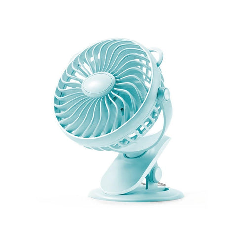 Clip Fan Usb Desktop Office Mini Dormitory Light Blue Portable Fans