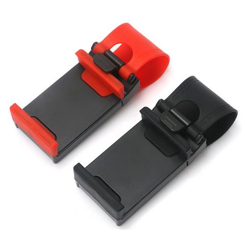 Universal Stand Car Steering Wheel Clip Mount Holder For Mobile Phone Accessories Black Mounts & Holders