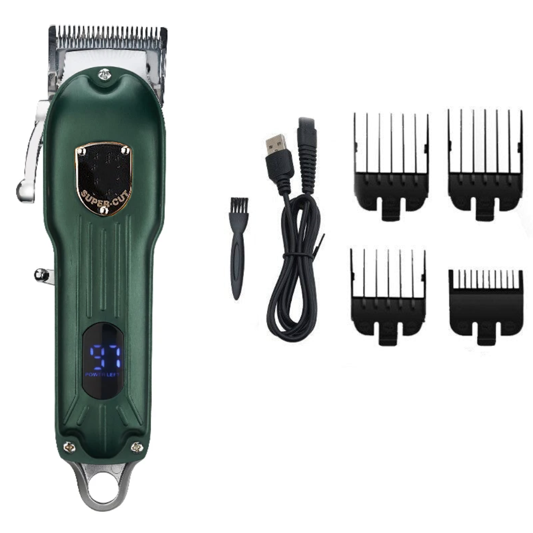 10W High Power Professional Hair Clippers Wireless Haircut Machine With Lcd Display Barber Clippers & Trimmers