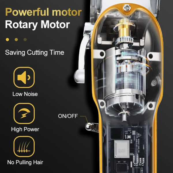 10W High Power Professional Hair Clippers Wireless Haircut Machine With Lcd Display Barber Clippers & Trimmers