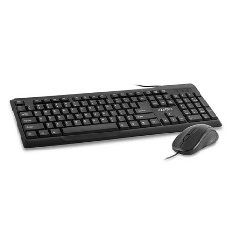 Cliptec Ofiz-Combo Usb Keyboard And Mouse Set (Spill Resistant Design) Black