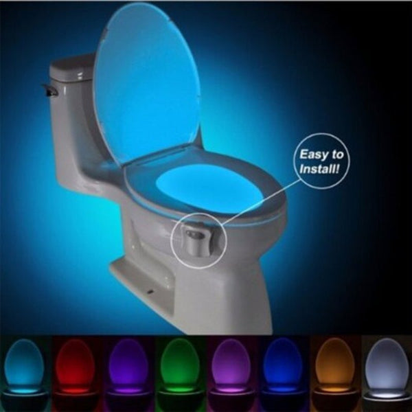 Closestool Light 8 Colors Changing Body Sensing Automatic Led Sensor Night Lamp Multi Colored
