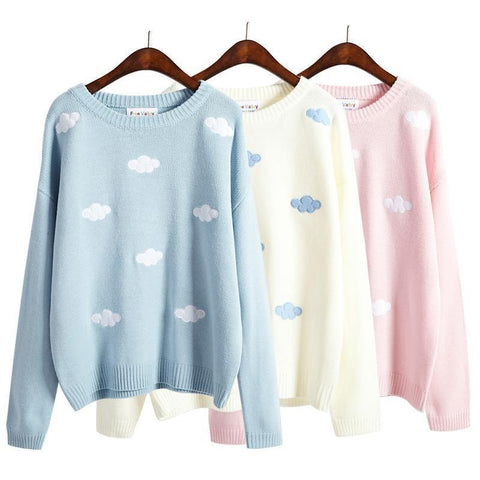 Cloud Crewneck Pullover Sweatshirt
