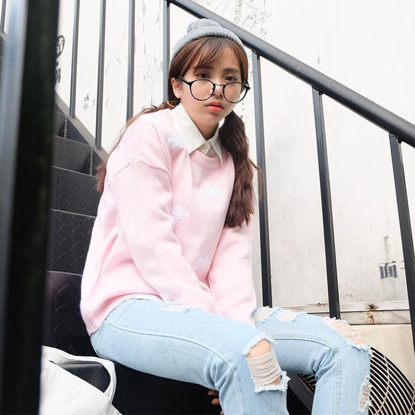 Cloud Crewneck Pullover Sweatshirt Jumpers & Cardigans