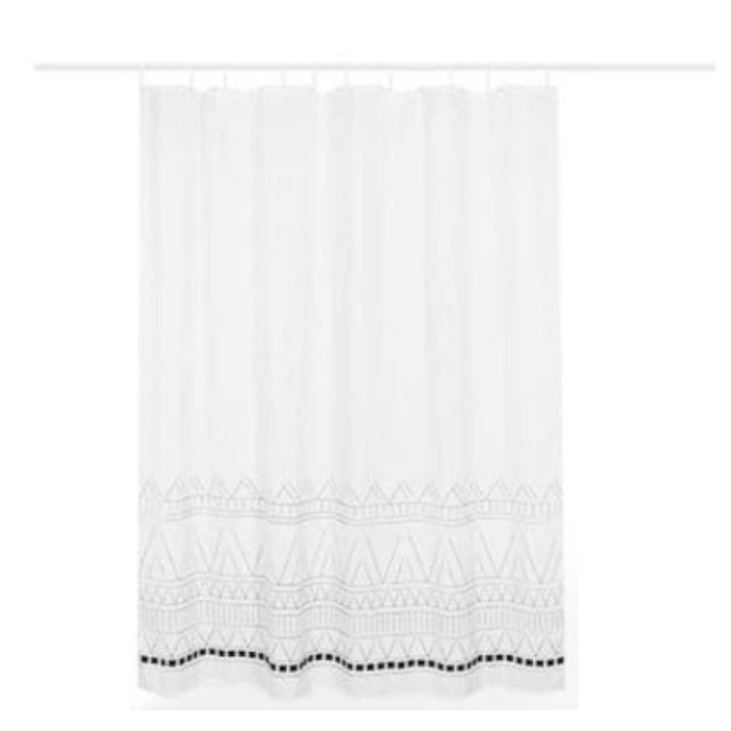Coastal White Shower Curtain