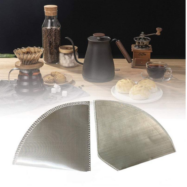 Coffee Filters Reusable Stainless Steel Maker Cone Shaped Trapezoid
