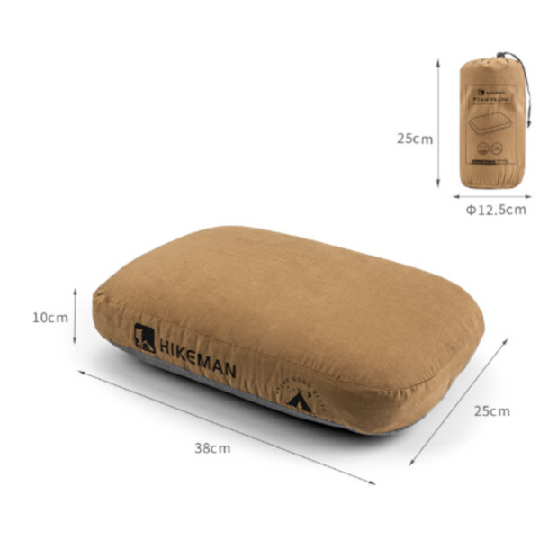 Coffee Reversible Memory Foam Travel Pillow All Season Comfort Neck Support For Deep Sleep & Portability Pillows