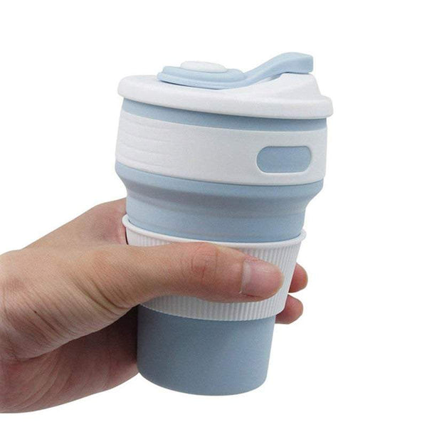 Mugs Coffee Cups Collapsible Silicone Portable With Lid