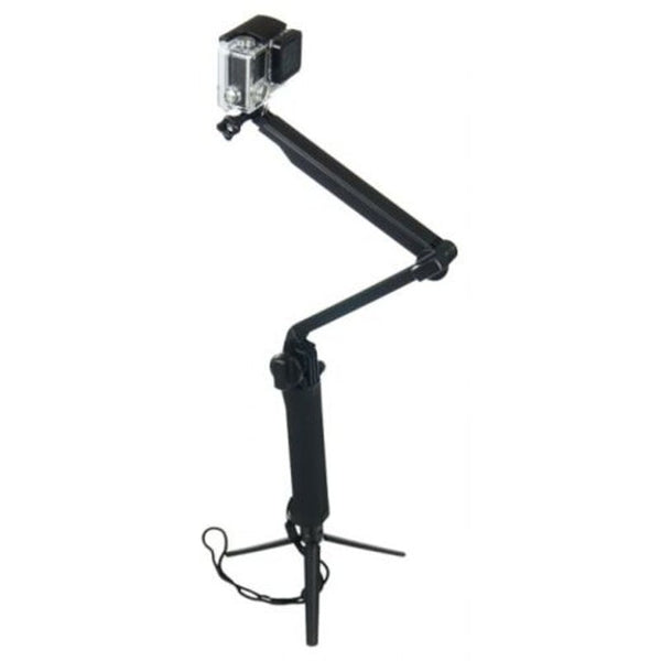 Collapsible Three Way Monopod Selfie Stick Mount Camera Grip Extension Arm Tripod Stand For Gopro Hero 6 / 5 4 3 Sj5000 Black Selfie Sticks