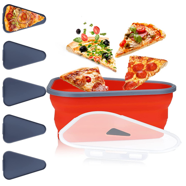 Collapsible Functional Pizza Slice Storage Container Food Storage Containers