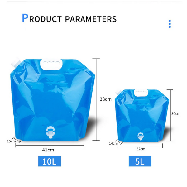 Collapsible Water Jerrycan 4 Piece Reservoir Set 5 And 10 Liter Flexible With Closed Lid Faucet Switch Emergency Outdoor Life Kit Home Portable Drinki