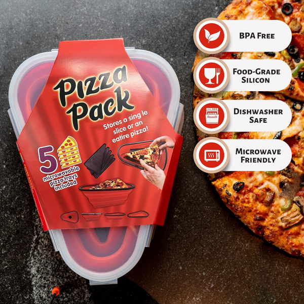 Collapsible Functional Pizza Slice Storage Container Food Storage Containers