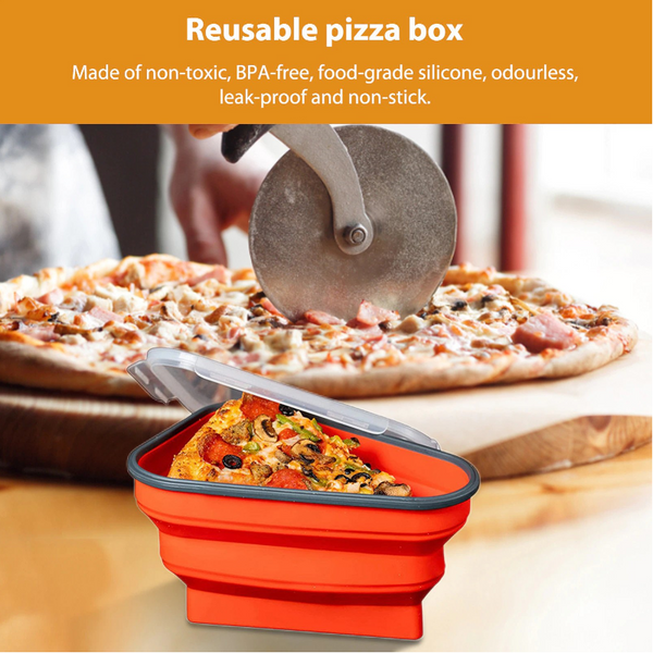Collapsible Functional Pizza Slice Storage Container