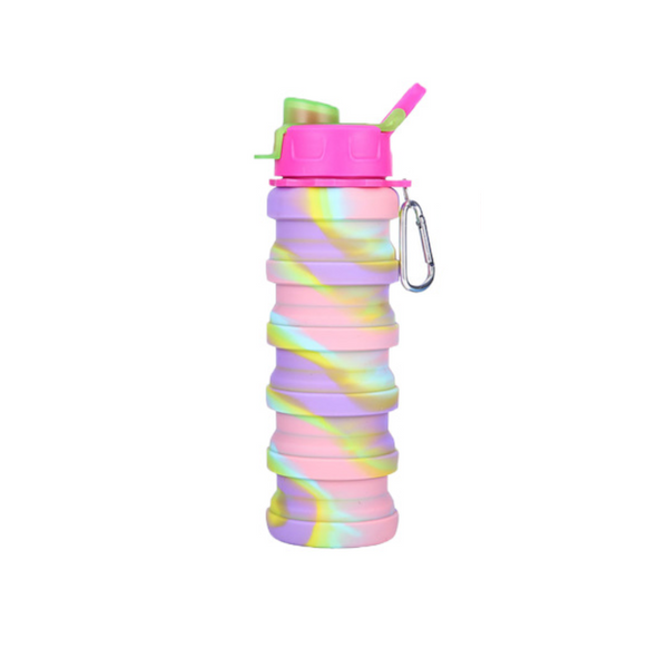 Collapsible Water Bottle Leakproof Fold Silicone Cute Bottles Kids Cup With Straw Water Bottles & Vacuum Flasks