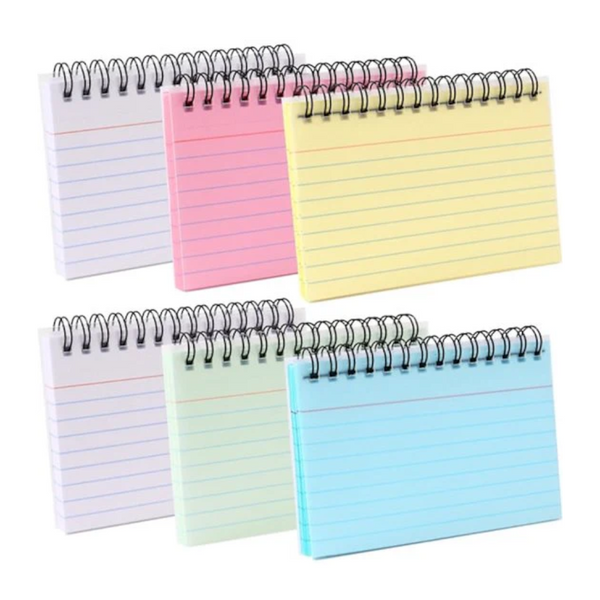 Color American Notepads Index Card Vocabulary Books Small 6 Pack Notebooks
