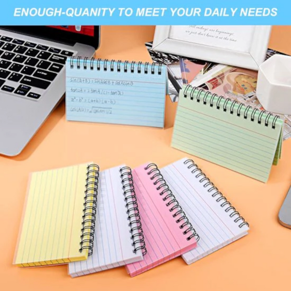Color American Notepads Index Card Vocabulary Books Small 6 Pack Notebooks