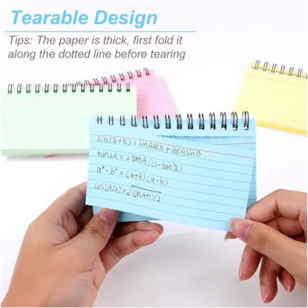 Color American Notepads Index Card Vocabulary Books Small 6 Pack Notebooks