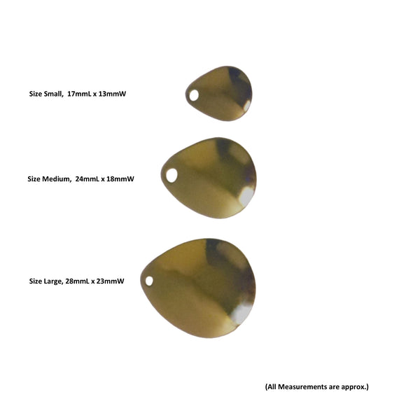 Artizan Smooth Colorado Blade Brass 28Mml X 23Mmw Qty 5 Baits & Lures