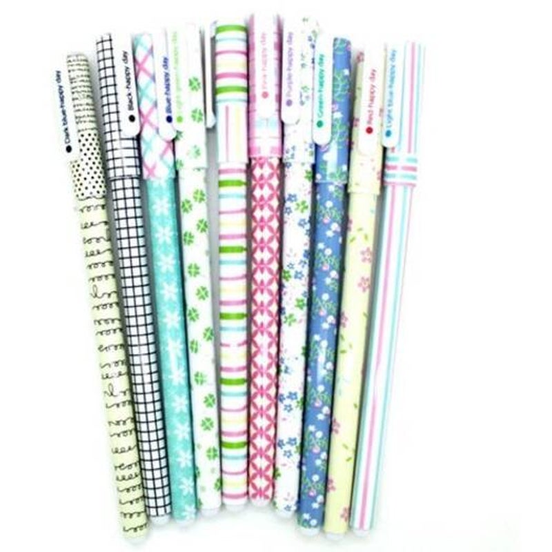 Colored Gel Neutral Pen10pcs / Set Multi A Pens & Writing Instruments