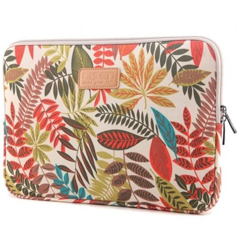 Colorful Leaf Notebook Sleeve Bag Laptop 15.6 Inch White Laptop Cases & Bags