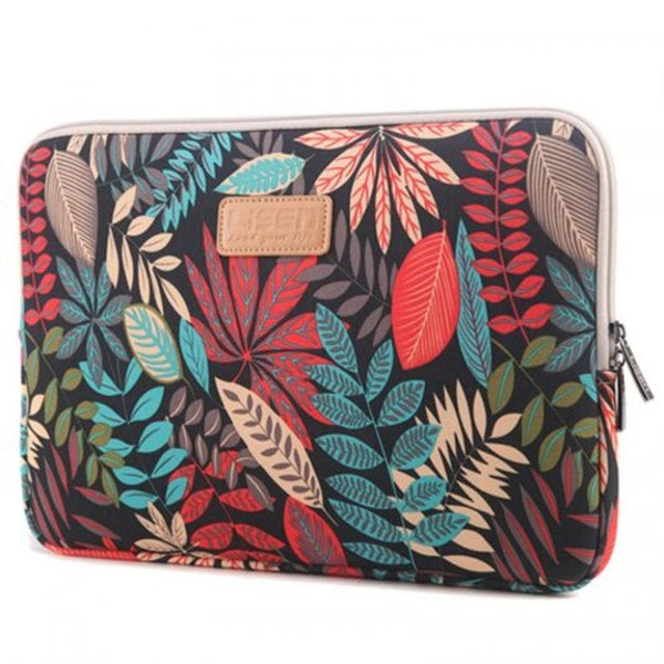 Colorful Leaf Notebook Sleeve Bag Laptop 15.6 Inch White