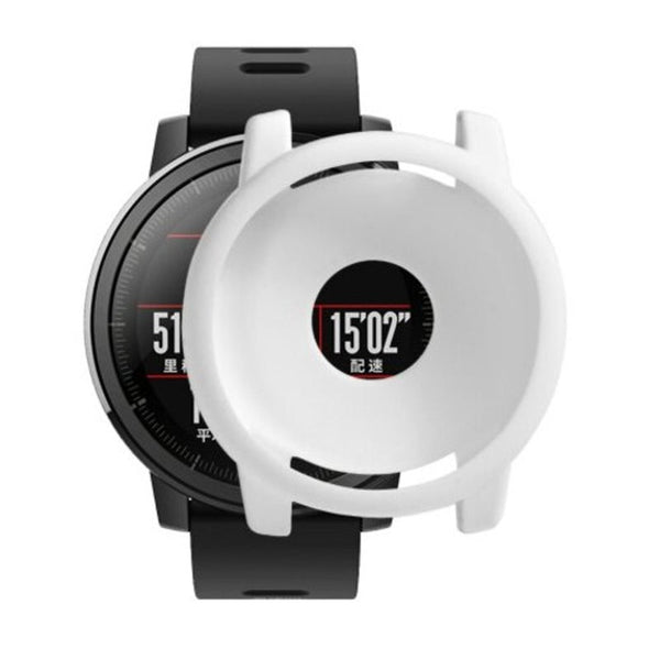 Soft Silicone Protector Watch Frame Case For Amazfit Stratos 2 / 2S White