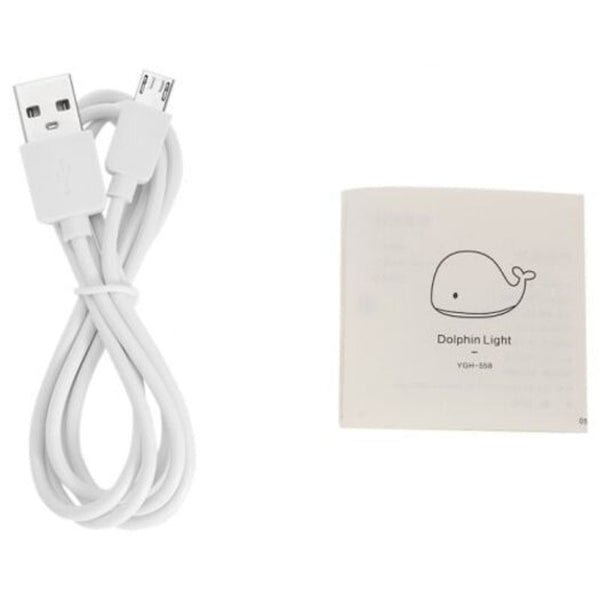 Colorful Whale Usb Charging Silicone Light White Night Lights