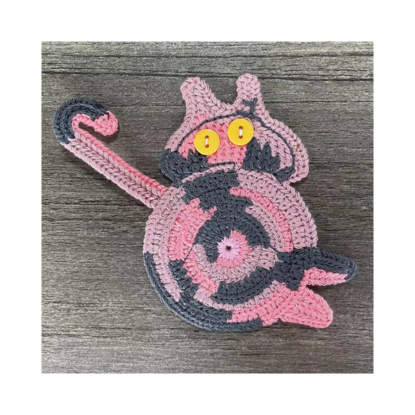 Multicolor Cat Butt 3 Piece Set Cute Knitted Drink For Lovers Coasters