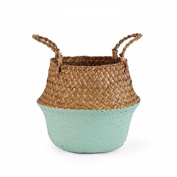 Colour Block Wicker Storage Baskets