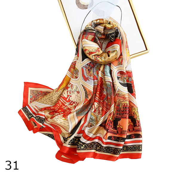 Colourful Shawl Travel Silk Scarf Women's Accessories