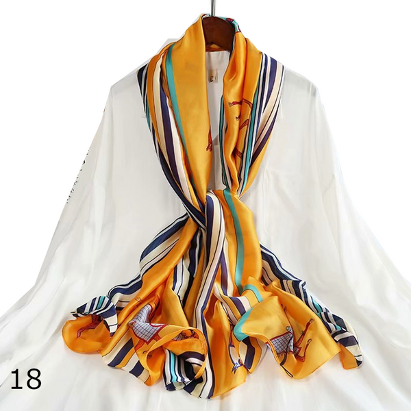 Colourful Shawl Travel Silk Scarf Women's Accessories Scarves & Wraps