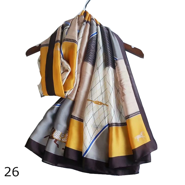 Colourful Shawl Travel Silk Scarf Women's Accessories Scarves & Wraps