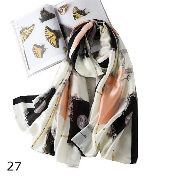 Colourful Shawl Travel Silk Scarf Women's Accessories Scarves & Wraps