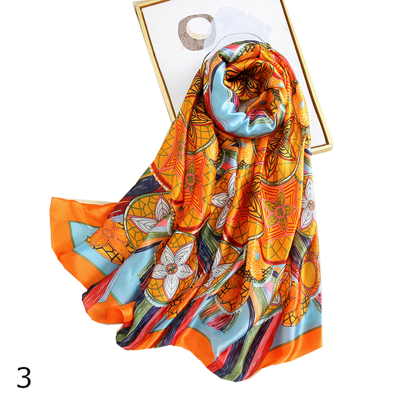 Colourful Shawl Travel Silk Scarf Women's Accessories Scarves & Wraps