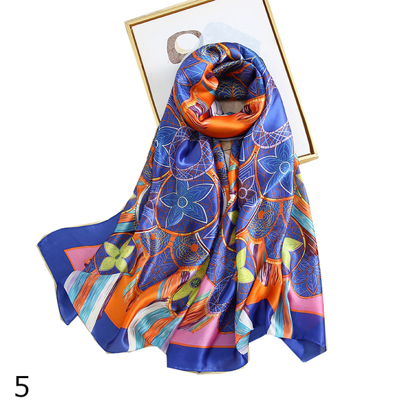 Colourful Shawl Travel Silk Scarf Women's Accessories Scarves & Wraps