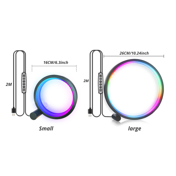 Lamps Colourful Smart Led Night Light Music Rhythm Induction Round Lamp