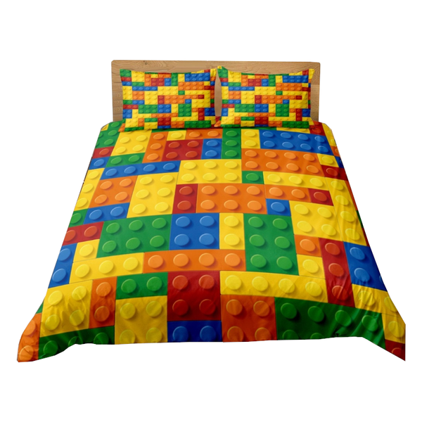Colourful Toy Building Blocks Printed Single Bed Duvet Cover Children's Quilt Covers