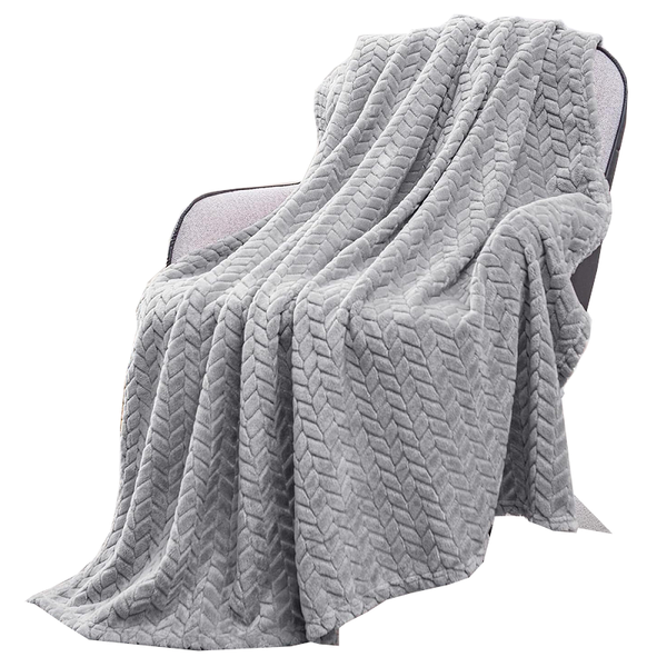 Comfeya Soft Leaves Pattern Flannel Fleece Throw Blanket Premium Quali Blankets