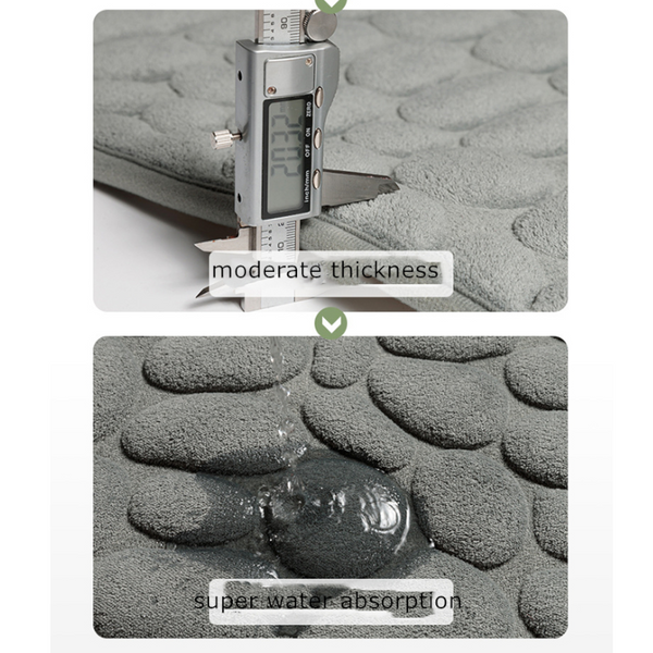 Comfortable Stone Design Rebound Memory Foam Bath Mat Bath Mats Rugs & Toilet Covers