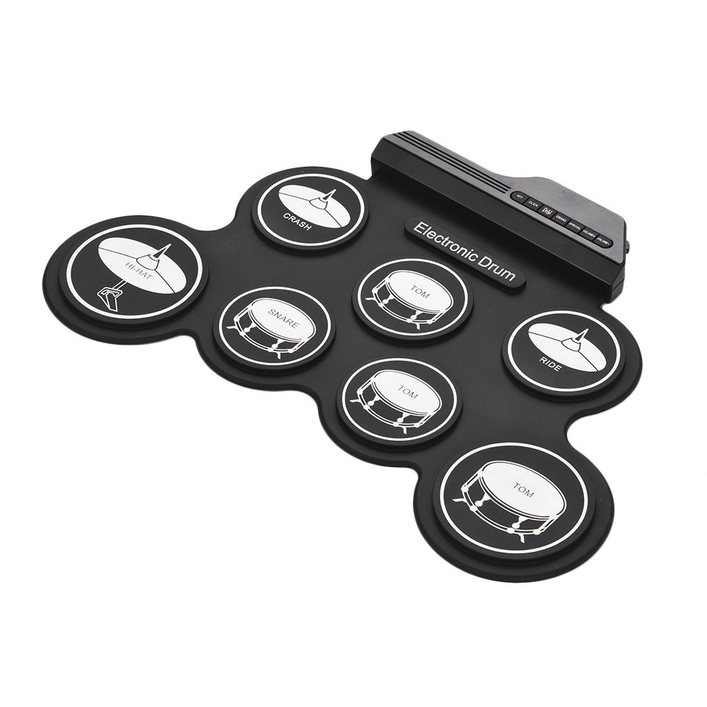 Compact Size Usb Roll Up Silicon Drum Set Digital Electronic Kit With Drumsticks Foot Pedals 7 Padsfor Beginners Electronic Drum Kits