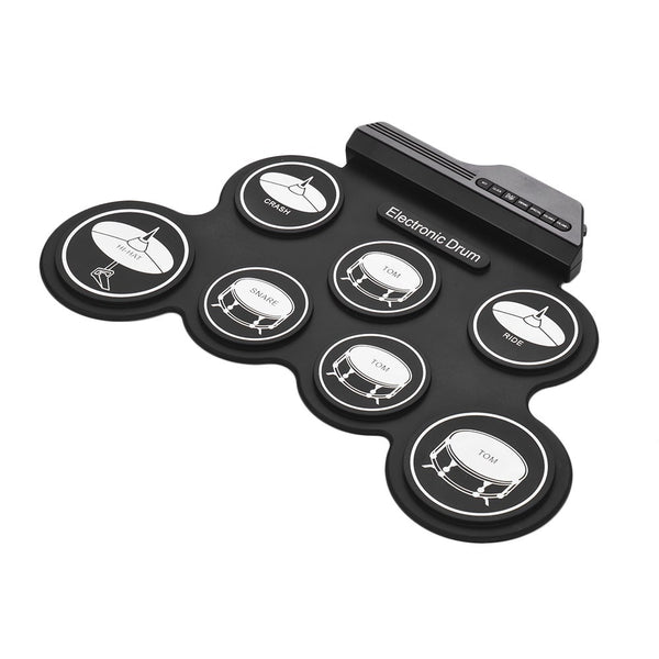 Compact Size Usb Roll Up Silicon Drum Set Digital Electronic Kit With Drumsticks Foot Pedals 7 Padsfor Beginners Electronic Drum Kits