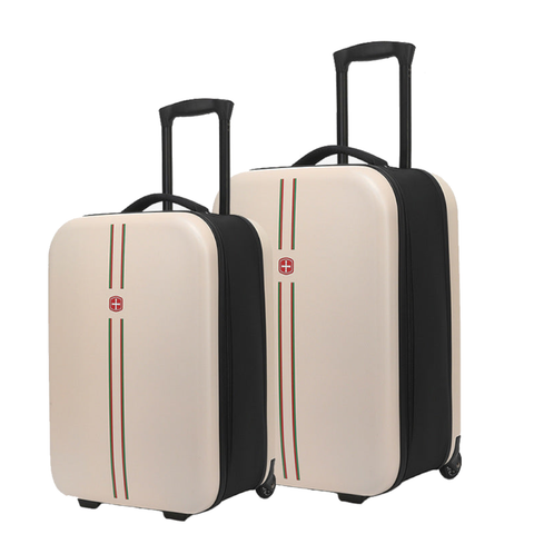 Compact Expandable Foldable Luggage Reinforced Alloy Handle & Silent Wheels(Pink) Suitcases