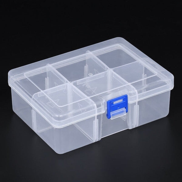 Compartments Fishing Utility Box Lures Swivels Hooks Tackle With Adjsutable Dividers 6