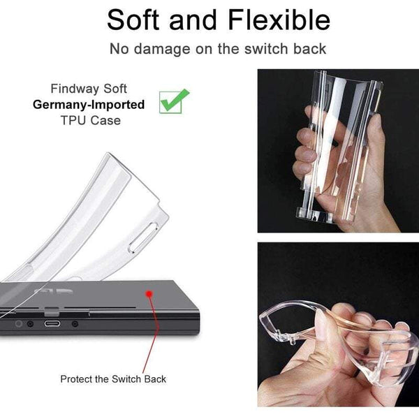 Switch Case Compatible With Nintendo Cover Soft Tpu Transparent Bags Skins & Travel Cases